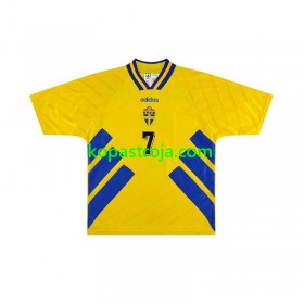 Billiga Fotbollströjor Sverige Henrik Larsson 7 Retro Hemma tröja 1994 Kortärmad
